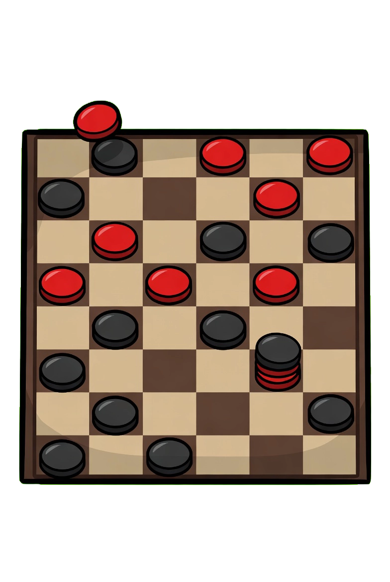 Checkers game art